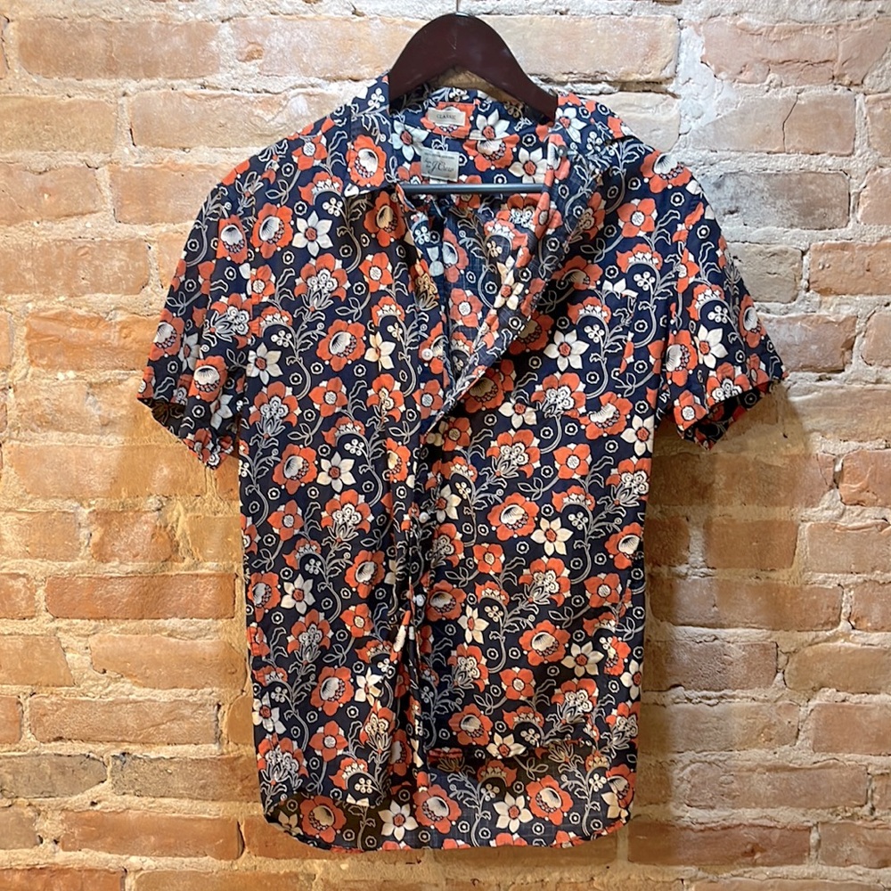 J. Crew Floral Print Button Down